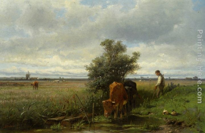 Anton Mauve Cattle Watering
